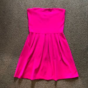 Strapless Hot Pink Dress